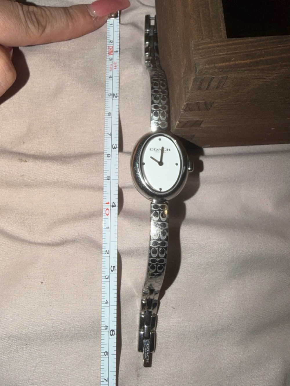 COACH Women's Sammy Silver Tone Stainless Steel Bangle Bracelet Watch, 22.5mm - Picture 3 of 7